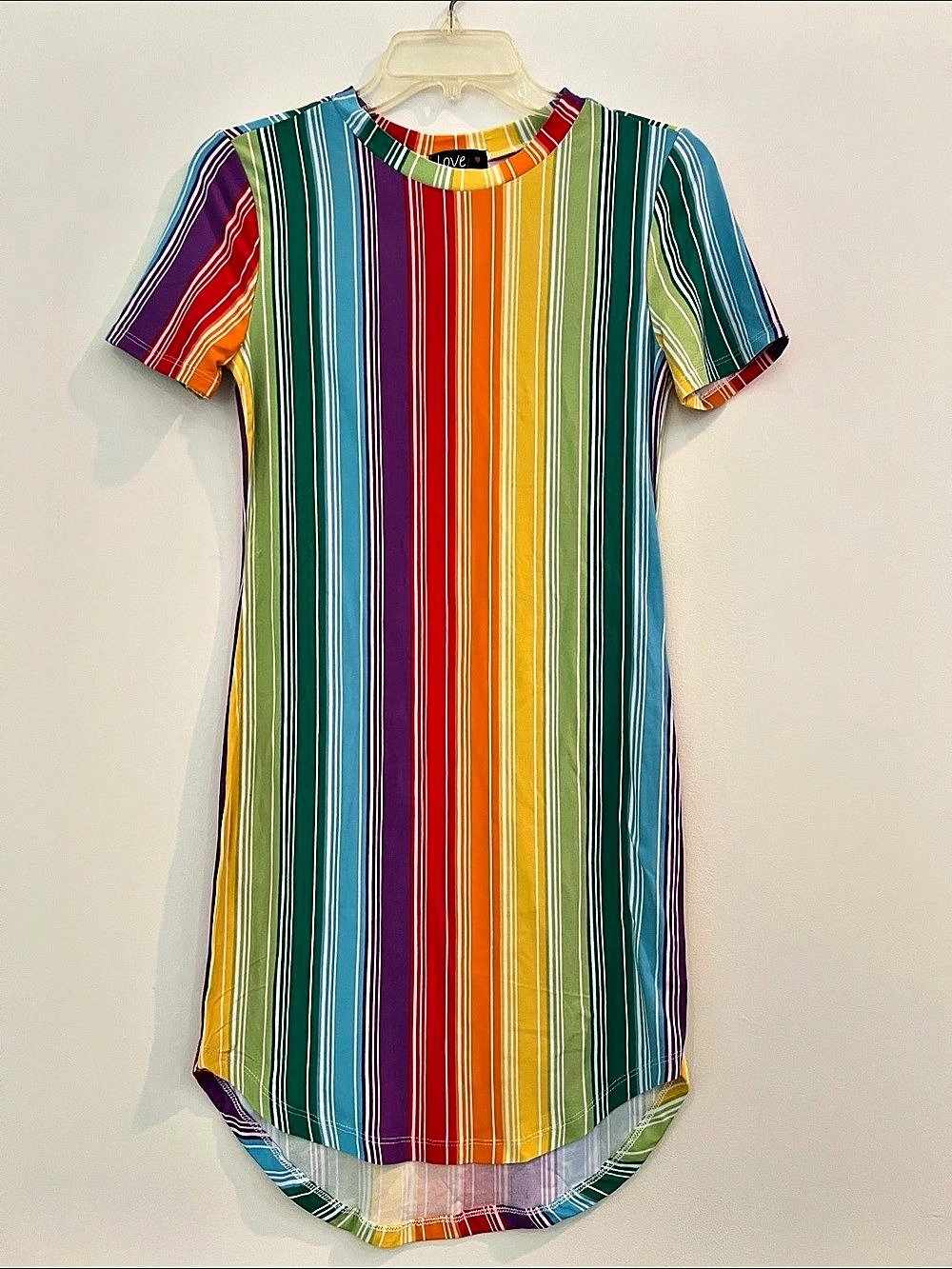 Love Striped Mini Dress in Multicolor Size Medium NWT